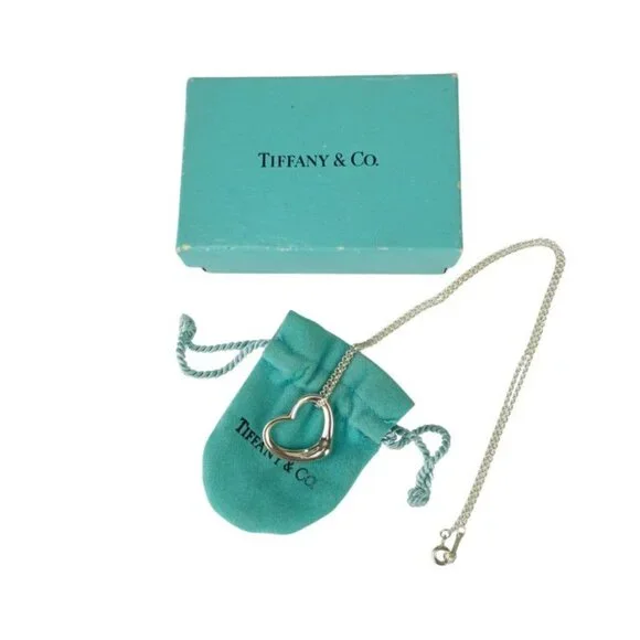 Tiffany & Co Necklace Elsa Peretti Open Heart Sv SV 925 Big